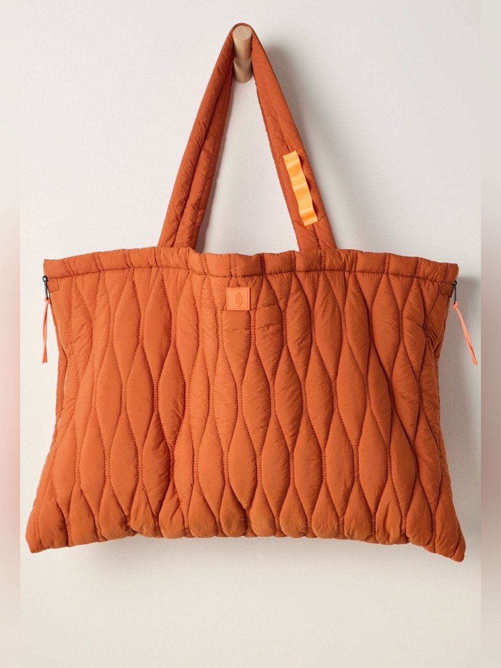 Free People Movement Fold Out Blanket Tote Bag in Terra Orange 🍊 NWT NEW $78 Ret
